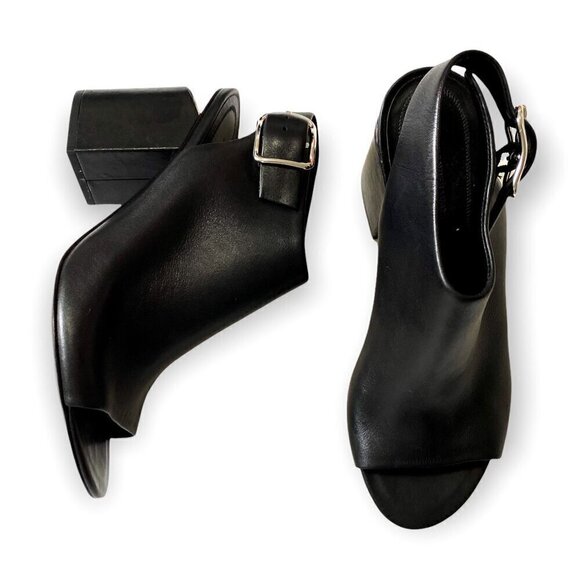 New Alexander Wang Nadia Open-Toe Slingback Bootie, Size 38.5 EU black - Picture 2 of 14